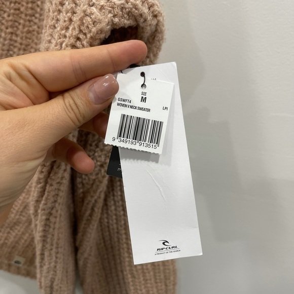 Rip Curl Woven V-Neck Sweater Knit Long Sleeve M - Picture 7 of 11